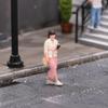 1:64 Scale Walking Woman Figurine Colorfast-Resistant for Architectural Displays