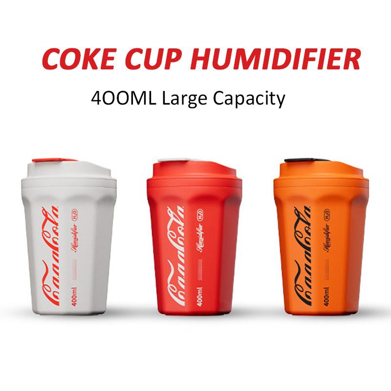 

Новейший увлажнитель воздуха в чашке кока-колы, 2022, перезаряжаемый, 400 мл, беспроводной портативный увлажнитель воздуха с пламенем и батареей, домашний автомобильный ароматизатор