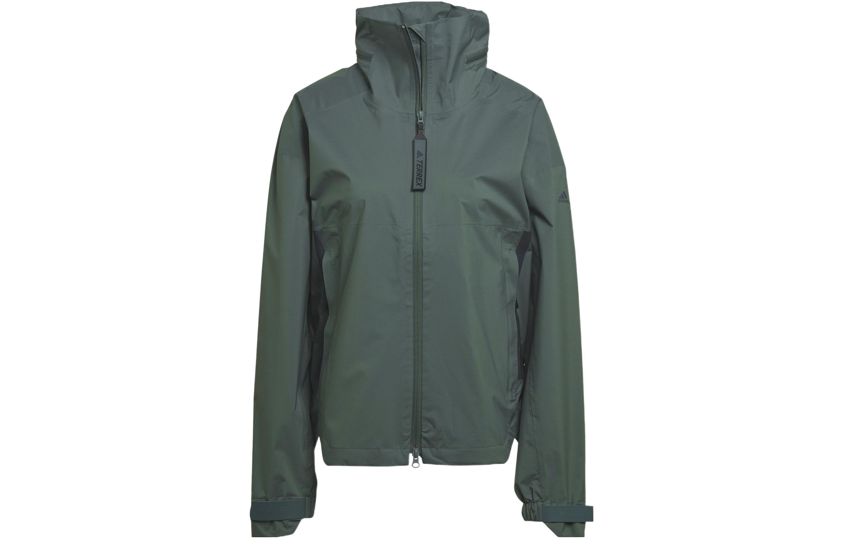 Adidas Jackets Unisex Green Stand Collar Moderate Other HG6038 XXS