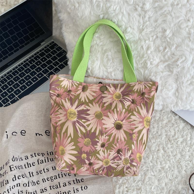 11 Autumn and winter retro casual bento bag, hand bag, work sundries, small cloth bag, women's portable tote bag