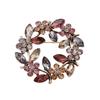 Wreath Crystal Brooch Korean Crystal Diamond Olive Branch Breast Wreath Clothing Accessories 2026