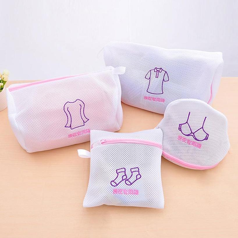 1 Pz Sacchetti per Bucato con Cerniera in Rete Pieghevoli per Lingerie Reggiseno Calzini Biancheria Intima Lavatrice Vestiti Protezione