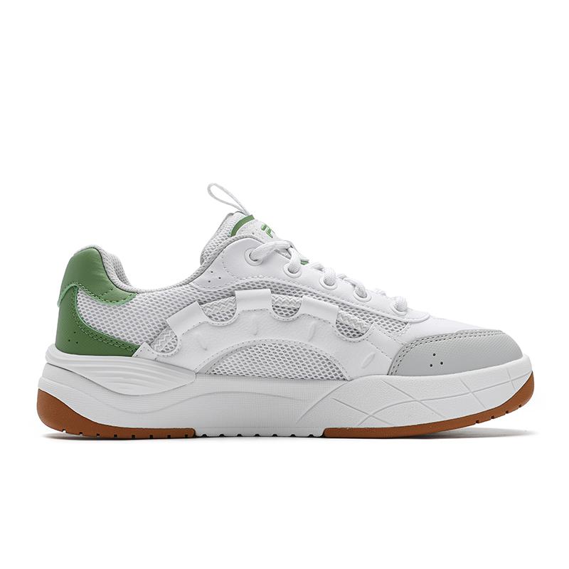 New FILA BOHO Rainbow Shoes Breathable And Wear Resistant Low Top Skateboard Shoes Women's White Green F12W532220FWF