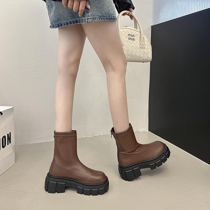 Fashion Women's Socks Shoes 2025 Spring Autumn New Fashion Breathable Casual Wedges Platform Ankle Boots Zapatos De Mujer Boots