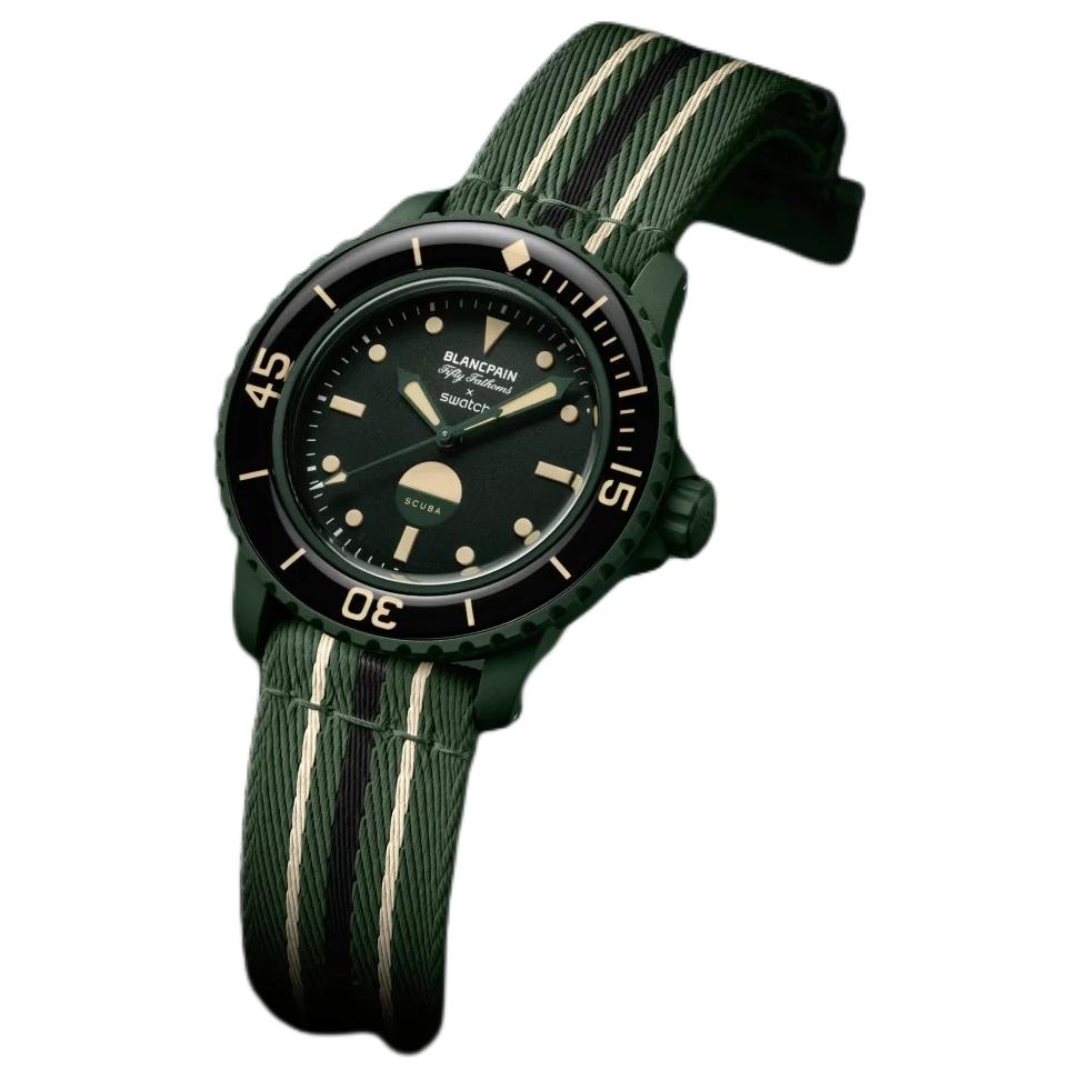 Swatch BLANCPAIN Collezione Anniversario 50° Collaborazione Movimento Meccanico Automatico Orologi da Uomo Orologio SO35G100