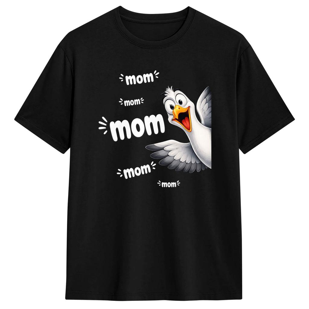 Streetwear T Shirt Mom Seagull Funny Mama Seagulls Mothers Day Humor Cotton T Shirts Hippie Tee Shirt Short Sleeve Clothing