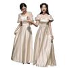 2025 Summer Satin Bridesmaid Gown - Elegant Simple Style