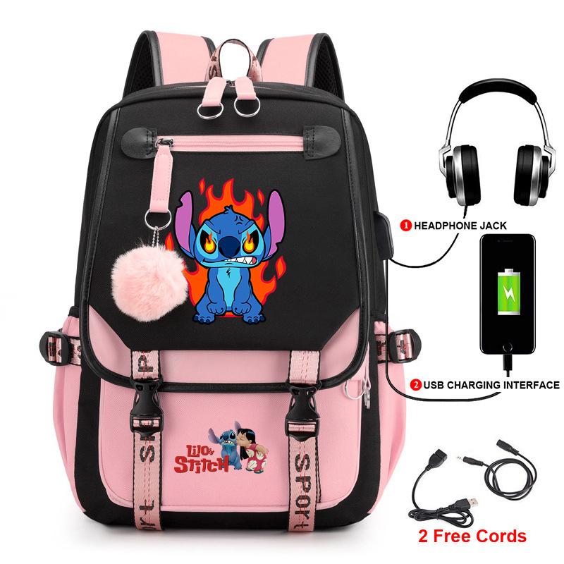 Backpack Student School Bag Fashion Backpack Usb Computer Bag Large Capacity Burden Reduction School Bag