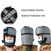 Old Man Anti-Falling Safety Helmet Adjustable Anti-Collision Shatter-Resistant Protection Ear Protection Care Head Cap Winter