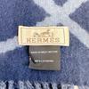 HERMES cashmere Click crack Scarf Navy cashmere Used