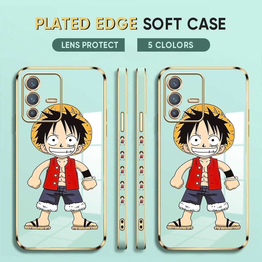 For Honor 90 70 50 X7a X9a P30 Pro P40 Lite Infinix Hot 40i 30i Vivo Y22 Y18 V30 Pro V40 Cartoon Soft TPU Full Lens Protect Cute Luffy Phone Case