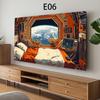 Universal Television LCD TV Hood Dust Cover Home Living Room Decor Printed TV Protector Case For 47/50/55/58/65/70/75//85 Inch
