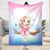 Pink Bunny In Flowers Blankets are suitable for living rooms,making them an ideal choice for outdoor travel and gifts.