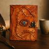 Leather Journal Evil Eye 160 Pages Metal Clasp