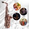 Saxophone Red Antique E-flat Brass Material with Carrying Case Cleaning Cloth Brush Sax Strap