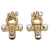 1 Pair Brass Battery Terminal Connectors Positive Negative Battery Terminals Clamp Set for Marine Car Boat RV Vehicles