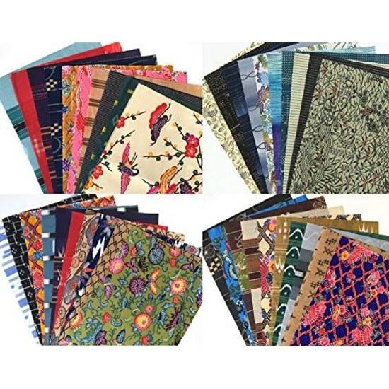 Ryukyu kimono fabric scrap set Bingata pattern Kasuri Minsa (assorted increase)