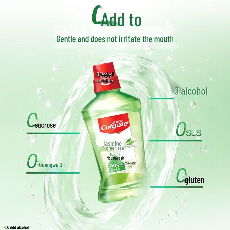 Colgate Jasmine Green Tea Mouthwash, 3 x 500ml