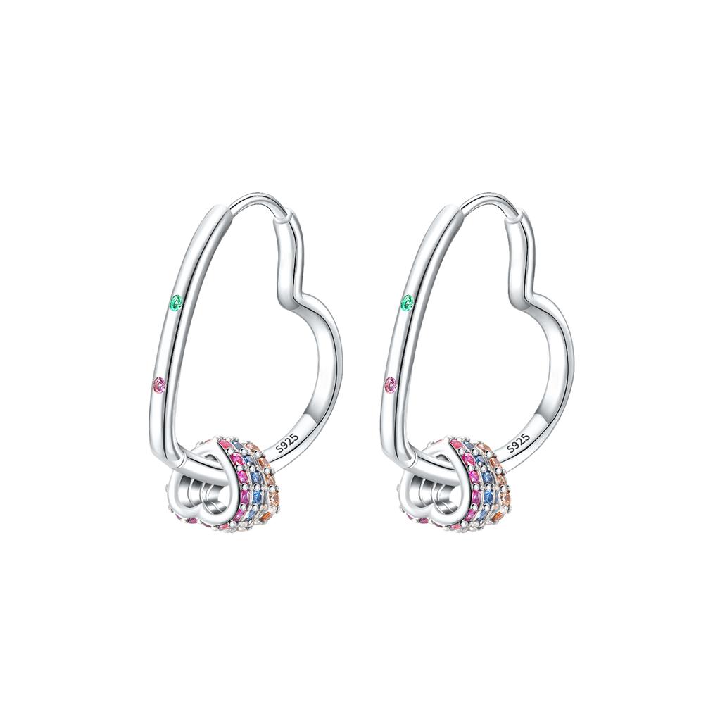 925 Silver Cute Earring Set Heart Lock Caterpillar Giraffe Flamingo Star Fit Fashion Jewelry for Women Daily Accessory