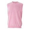 ONITSUKA TIGER Knit Vest Solid Color Sleeveless Round Neck Knitted Pullover Unisex Vest Pink 2183B366-700