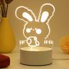 3d Light Creative Holiday Gift Bedroom Cartoon Bedside Lamp Usb Straight Plug