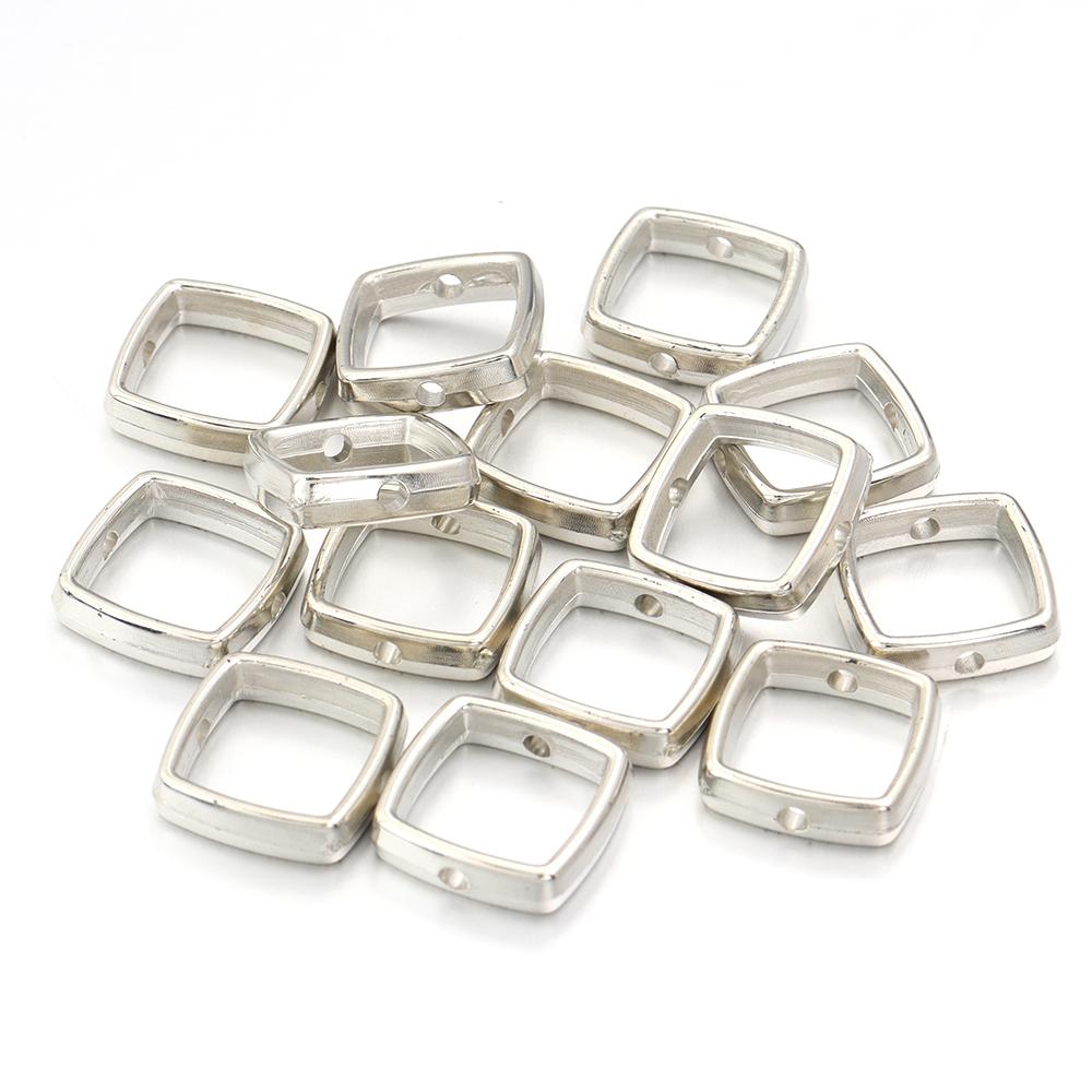 100 Stück 5 Stile Hohlrahmen Umwickelte Perlen CCB Mehrform Perlenverbinderringe für Schmuckherstellung DIY Armband Halskette Zubehör
