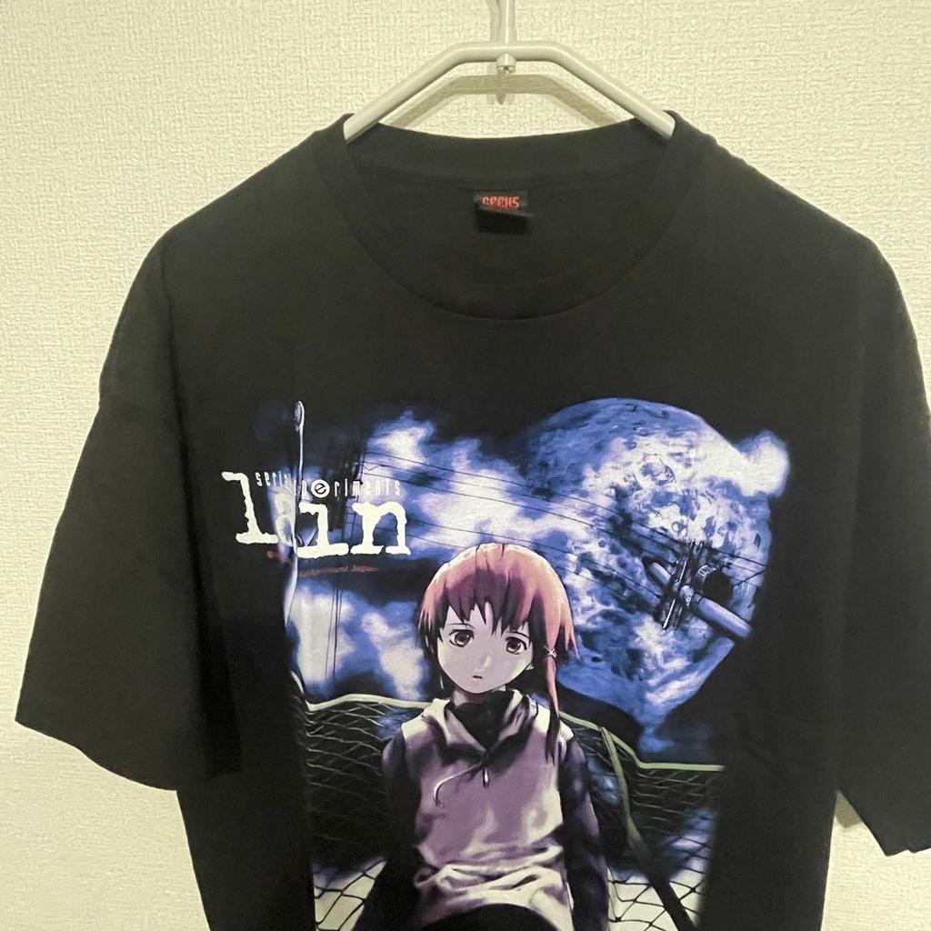 [USED] GEEKS RULE Lain T-shirt, Black, XL
