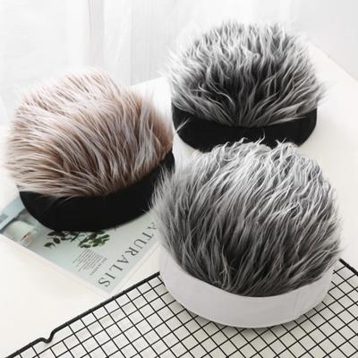 1Pc Nowość Hip Hop Czapka Beanie Z Kolczastymi Sztucznymi Włosami Śmieszne Retro Krótki Melon