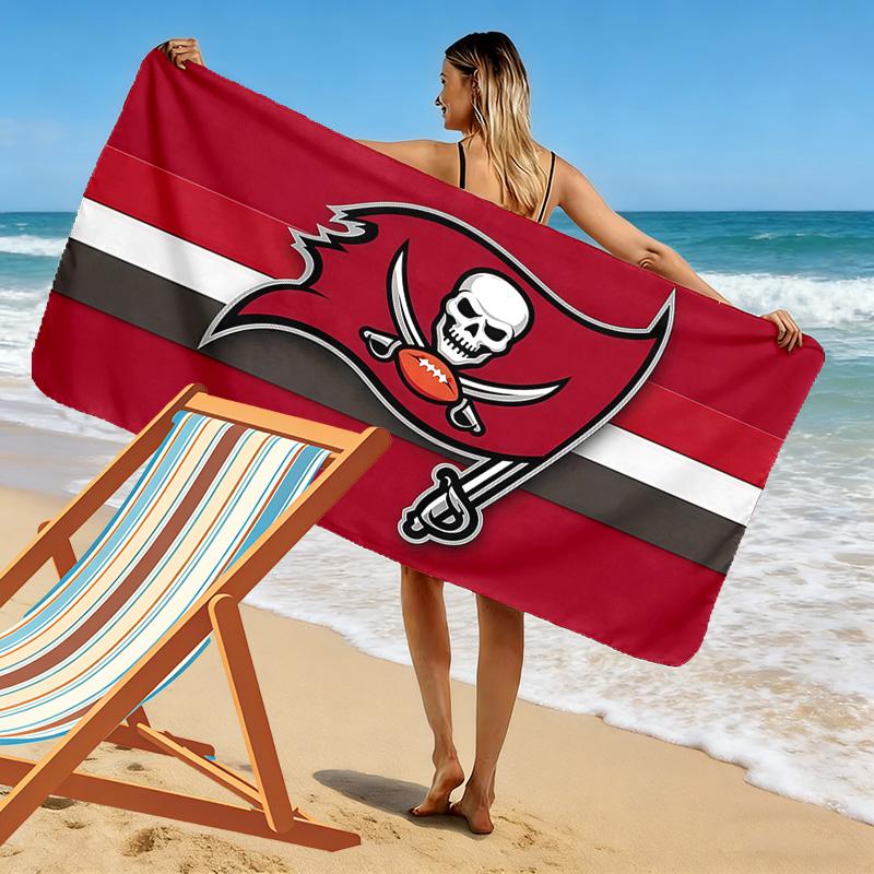 Tampa Bay Buccaneers2 Print Beach Towel, Large Soft Quick Dry Towel for Beach Camping Swimming