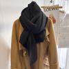 Pleated Scarf Women Autumn Winter Long Solid Color Shawl