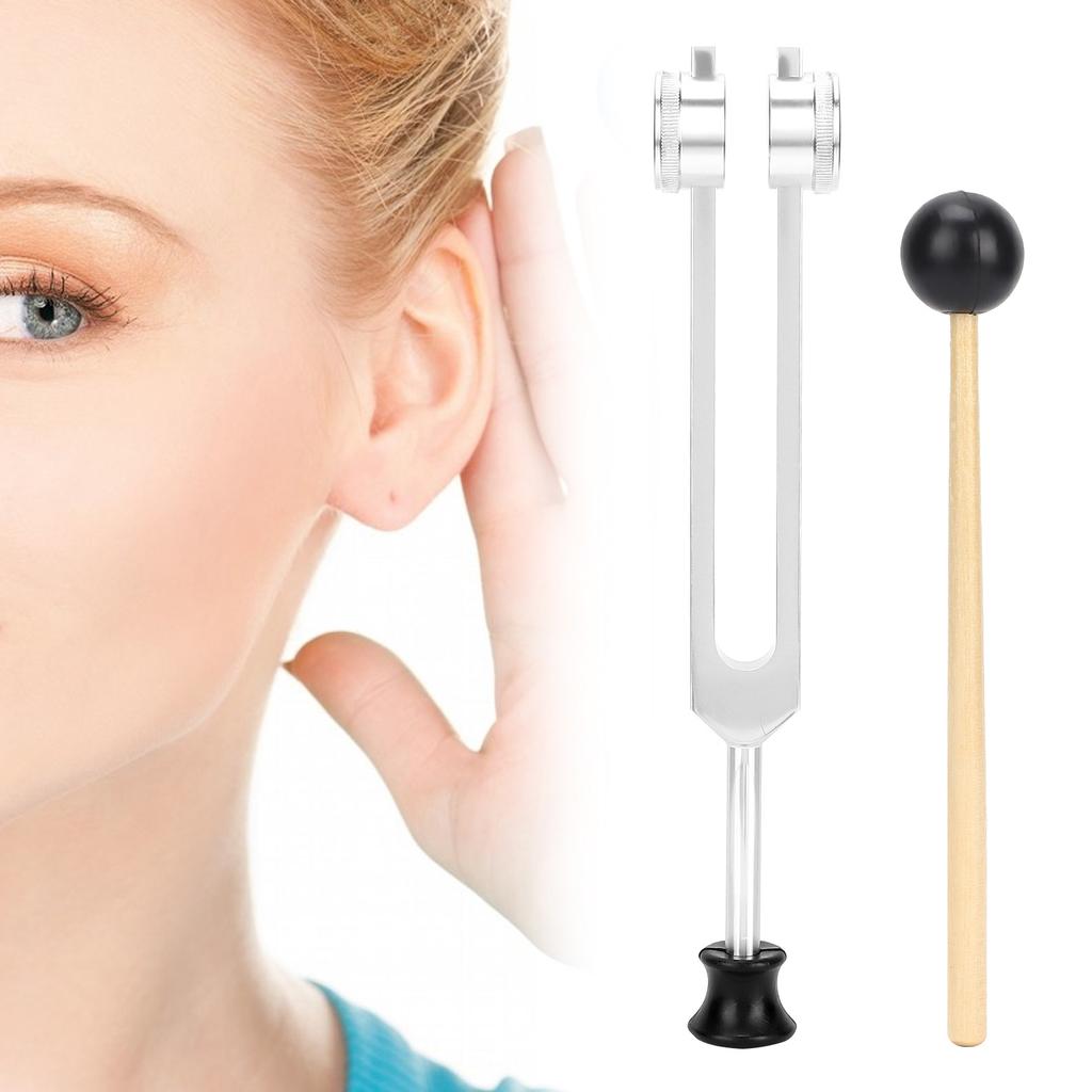 OM136.1 Aluminum Alloy Tuning Fork Portable Yoga Sound Therapy Tuning Fork with Hammer