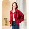 JIANHU Mid-Aged Women's Winter Wool Cardigan Coat