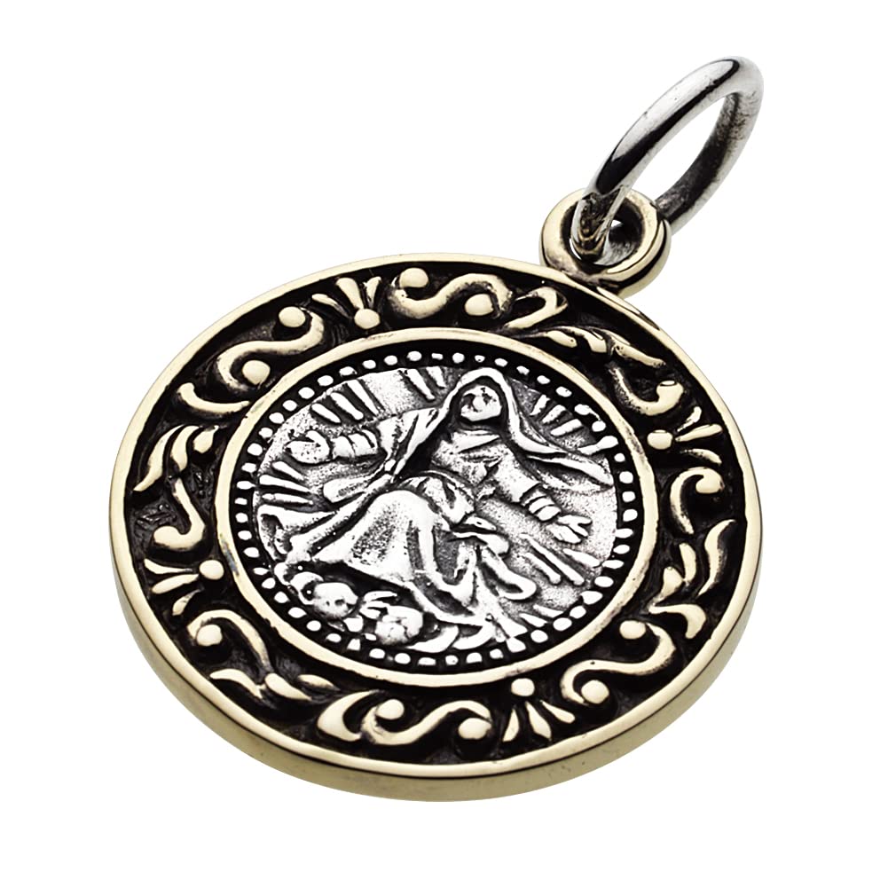 

Virgin Mary coin pendant silver p0733 [Cenote] [925 accessories]