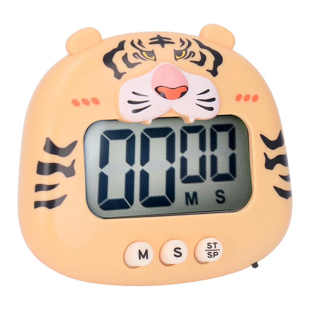 Digital Kitchen Timer Countup Countdown Cartoon Animal Sound Flash Alert Easy Operation with Stand for Cooking Teaching