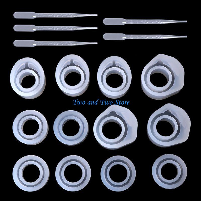 HX6F DIY Crystal Epoxy Ring Pendant Silicone Mold Handmade Craft Epoxy Resin Mold CN