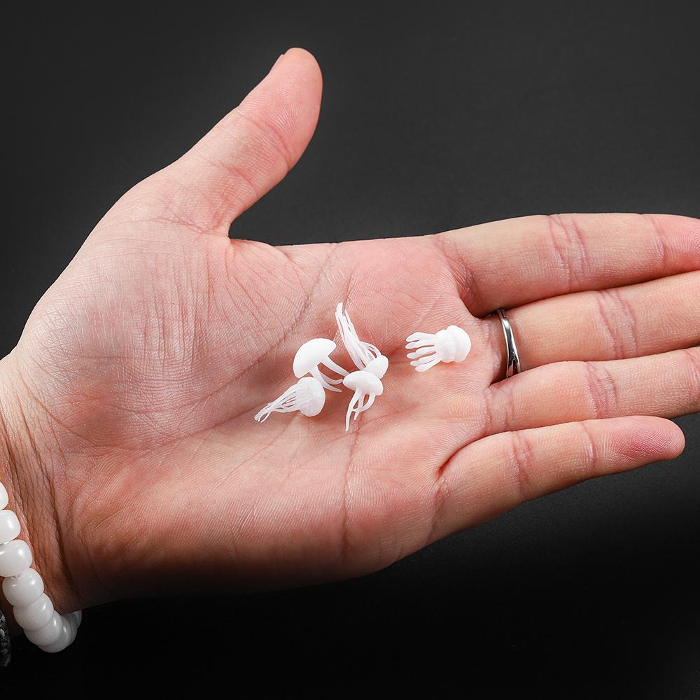 1-5Pcs 3D Mini Jellyfish Model Crystal Ocean Resin Modeling Filler For DIY Crafts Jewelry Fillings Decorations Materials
