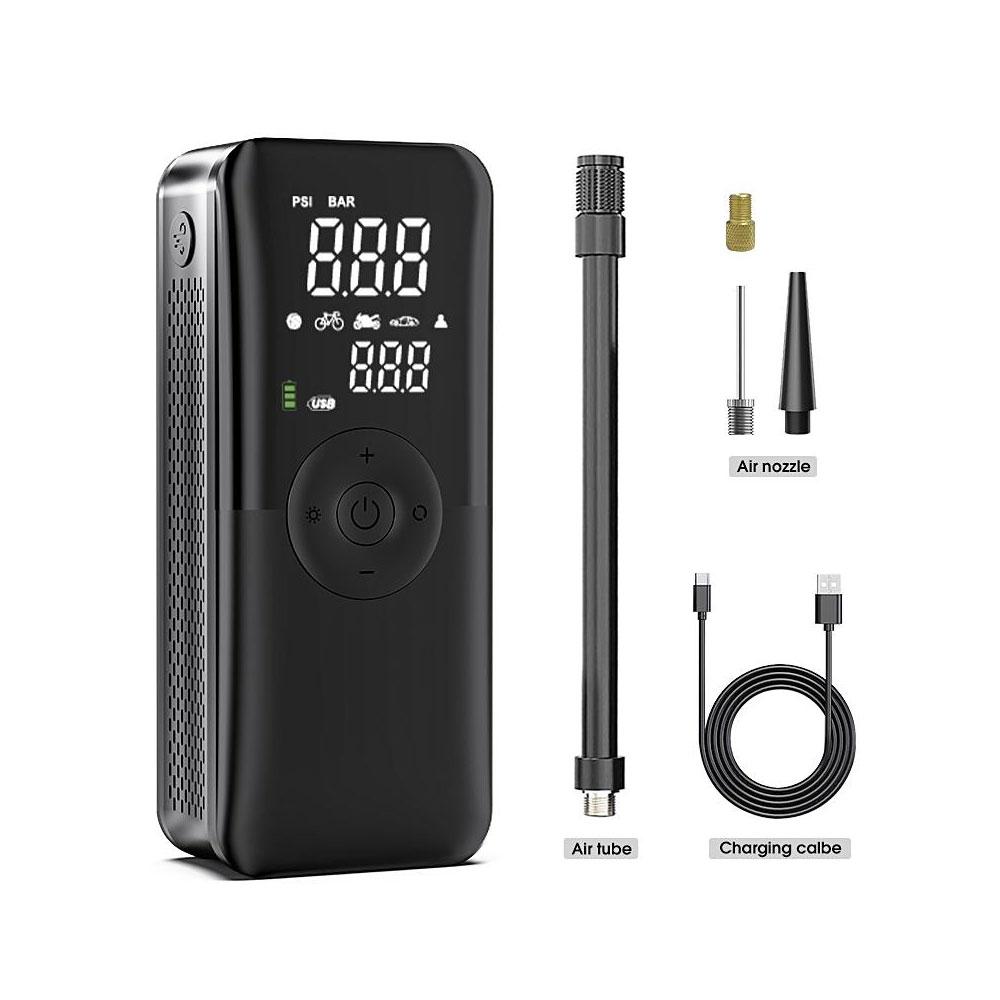 

Portable Rechargeable Digital Air Pump for Car Motorcycle Bicycle Inflatable Compressor Cordless Air Inflator чёрный
