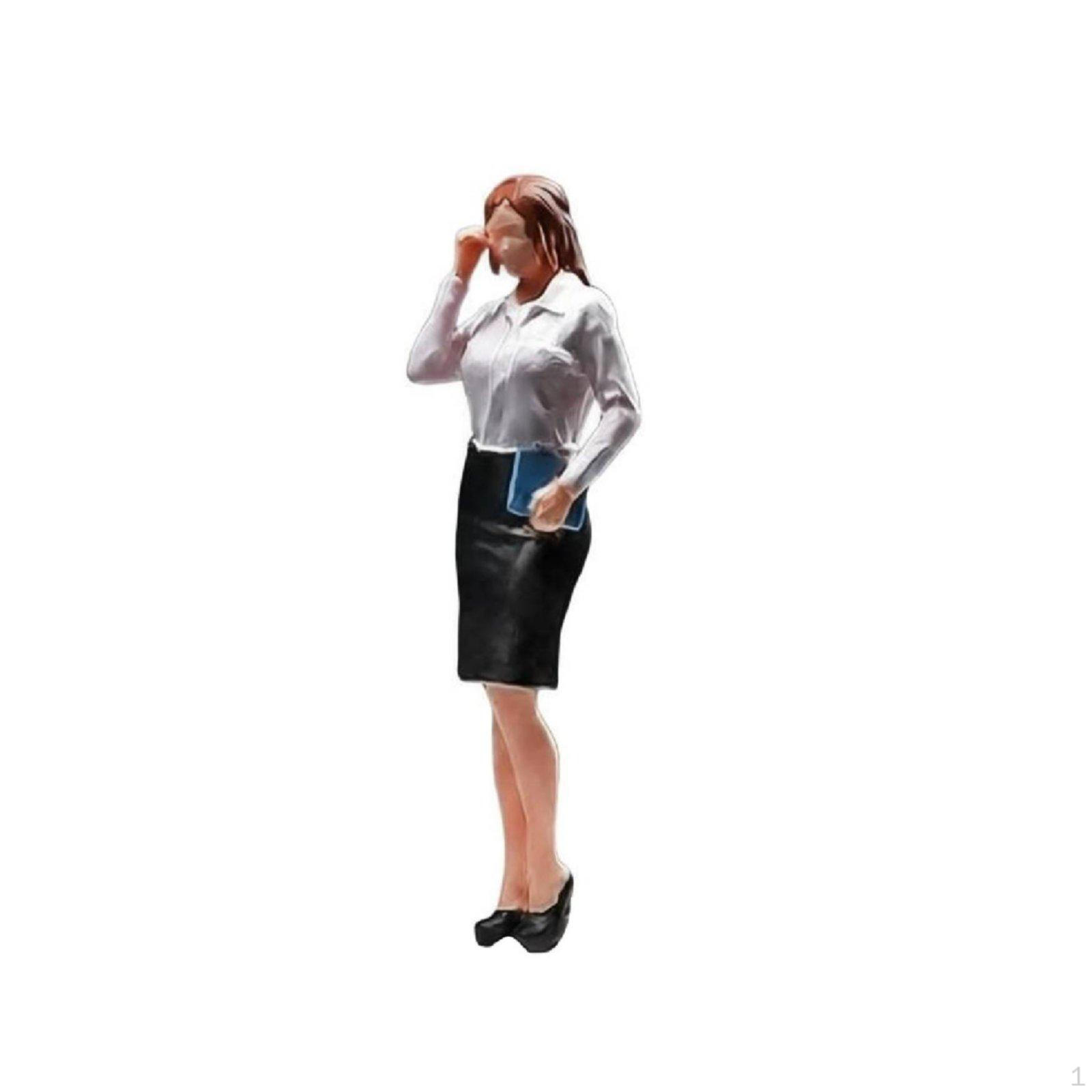 Miniature Secretary Model Highly Detailed 1:64 Scale Female Figure Hand Painted Business Woman