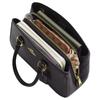 Coach Savannah 28 Logo Pebbled Leather Shoulder Handbag Large Women's Black
