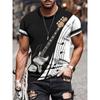 Instruments Guitar 3D Printed T-Shirt Men Women Fashion Short Sleeve T Shirt Kids Hip Hop Tops Tees Oversized Fashion Summer Top