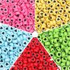 100pcs 7mm Heart Acrylic Beads Colorful Flat Round Loose Spacer Bead For Jewelry Making DIY Crafts Bracelet Necklace Accessories