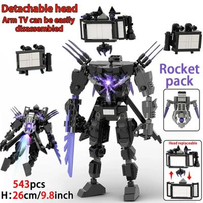 MOC Skibidi Toilet Building Blocks Set Titan Speakerman Cameraman Tvman Bricks DIY Model Toys For Kid New Year Birthday Gifts