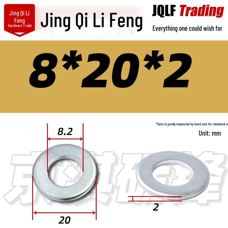 4.8 Grade Galvanized Flat Washer, M3-M14, Thickened Iron Gasket