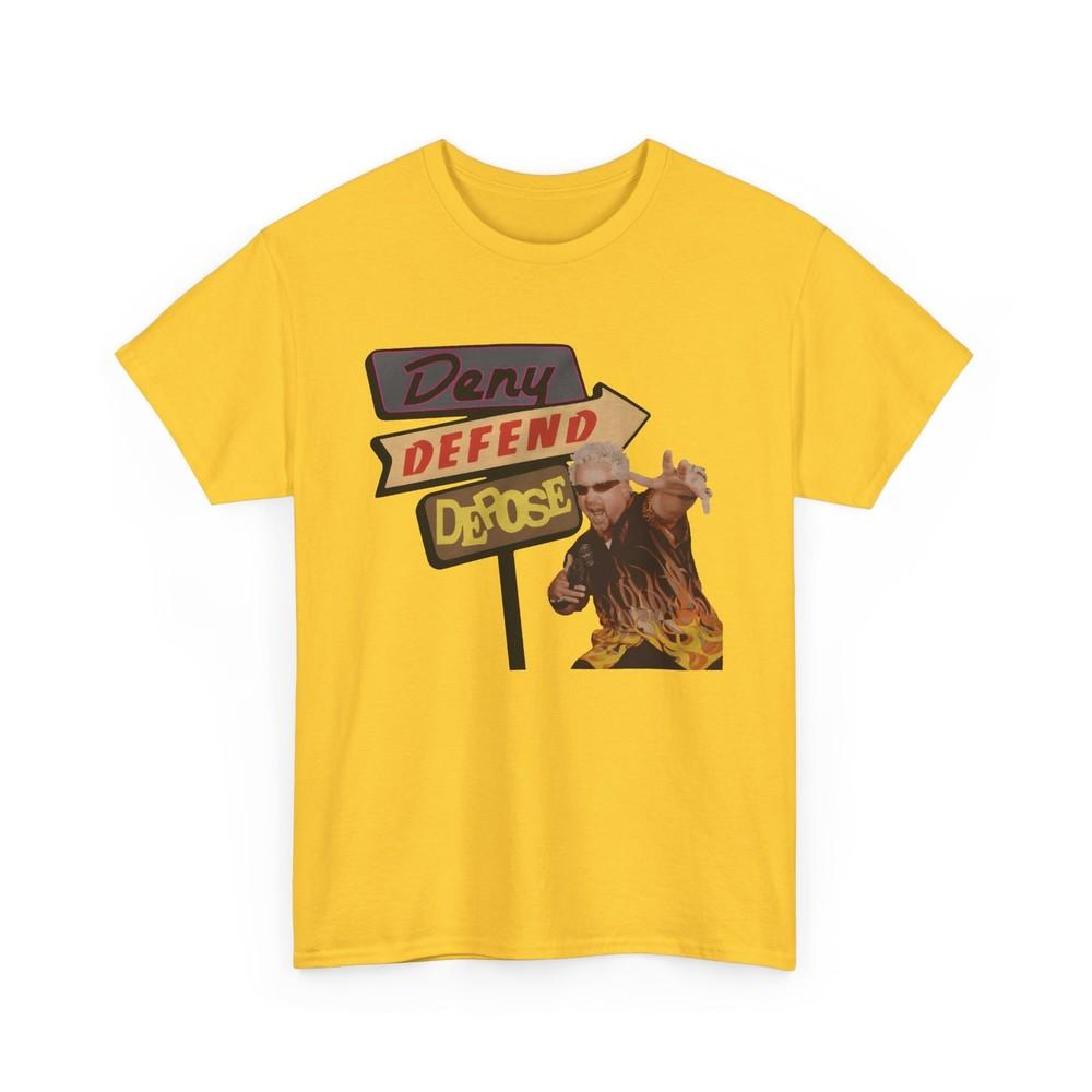 

Funny Deny Defend Depose Drive-Ins Tee Unisex Shirt for Movie Lovers Humorous Unisex T-Shirt S