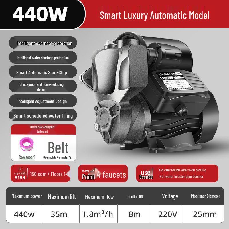 Intelligent Whole House Automatic Water Booster Pump for Bathrooms & Solar Showers