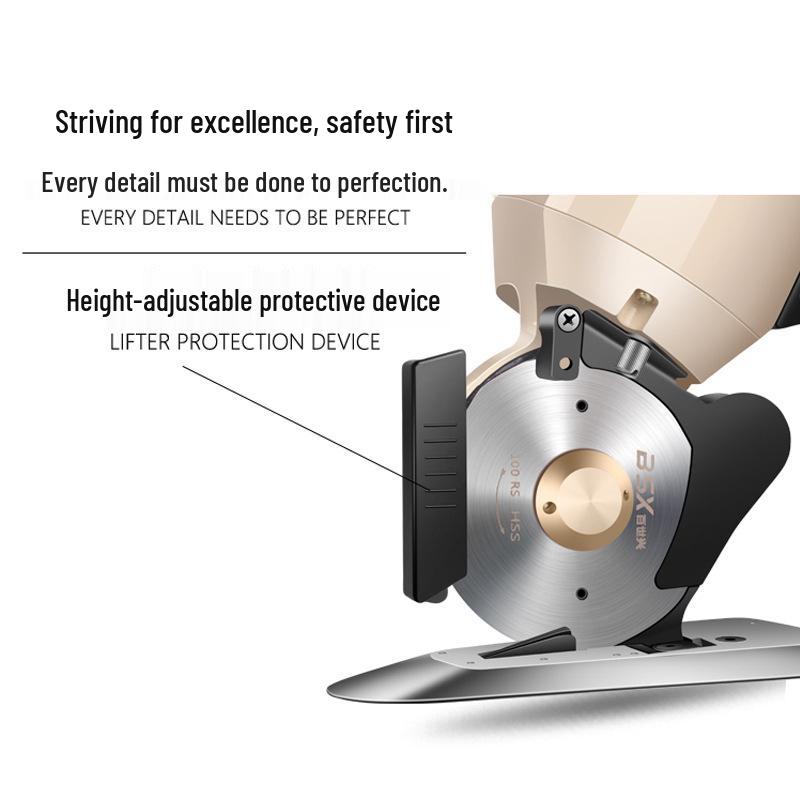 

Model 100 Electric Fabric Cutting Scissors and Round Knife Machine 1.8m Wire/Alloy Steel Knife