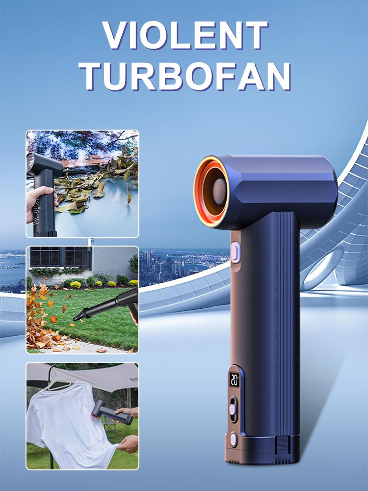 785W Super Large Turbofan Handheld Violent Fan Turbo Wind Speed Over 85000RPM&900g Stepless Speed Regulation Car Water Blower