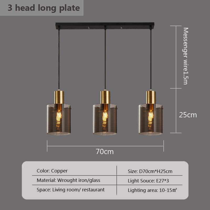 Modern LED Glass Pendant Light Foyer Dining Bedroom Pendant Lighting Coffee Living Room Restaurant Hotel Indoor Hanging Lamp