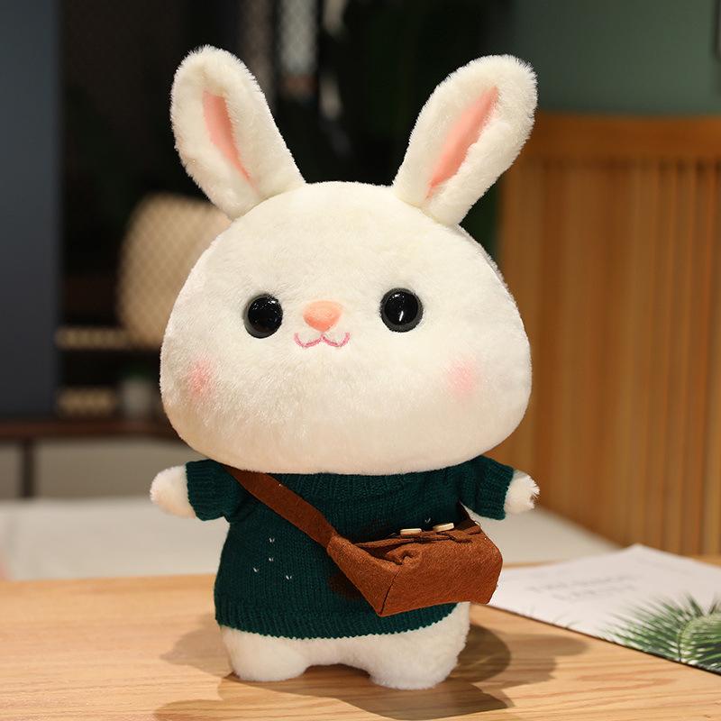Rabbit Doll Drag Little Rabbit Creative Doll White Rabbit Plush Toy Gift for Girls