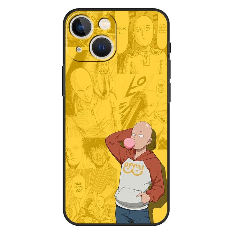 Case for Iphone 11 13 12 Pro Max Cover Xr 7 8 Plus Funda XS X 14 5 5s SE2020 Coque One Push Man Saitama And Fubuki